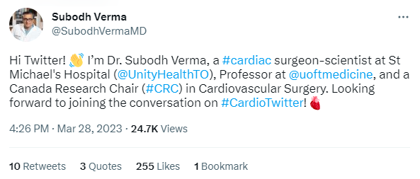 Dr. Subodh Verma, Unity Health cardiac surgeon-scientist and Canada Research Chair